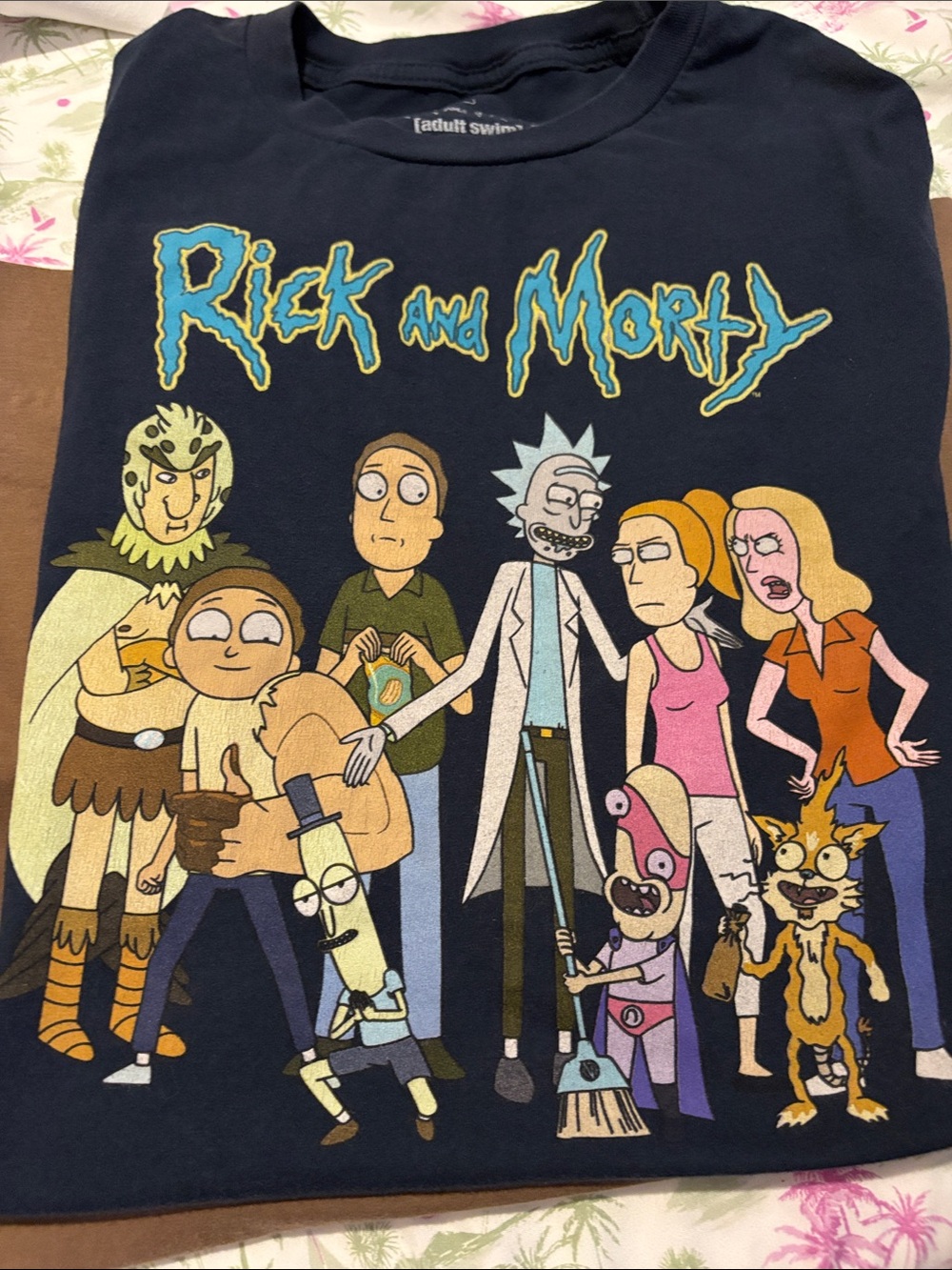 Rick and Morty Navy Short Sleeve Graphic Tee